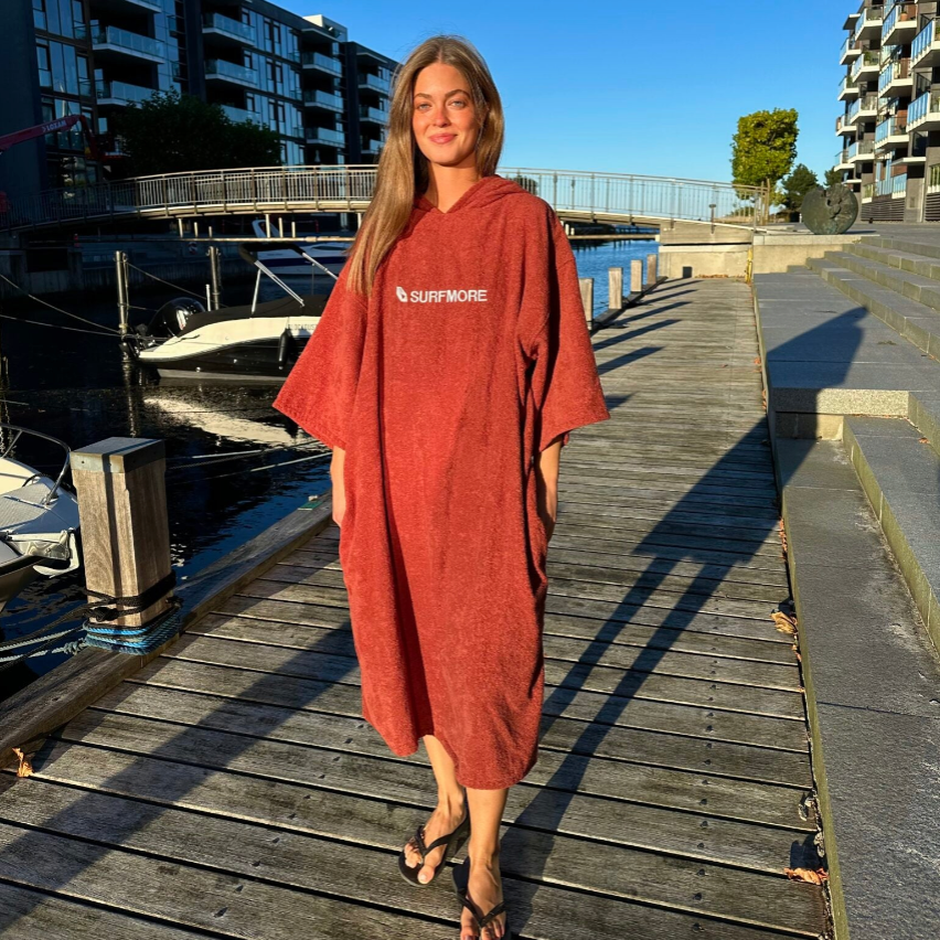SURFMORE badeponcho i rød