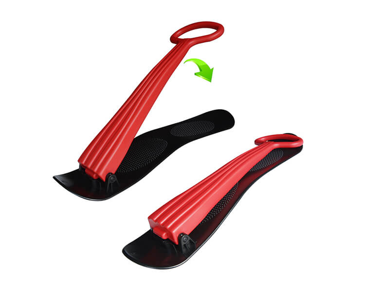 Snowboard kælk med håndtag - Rød