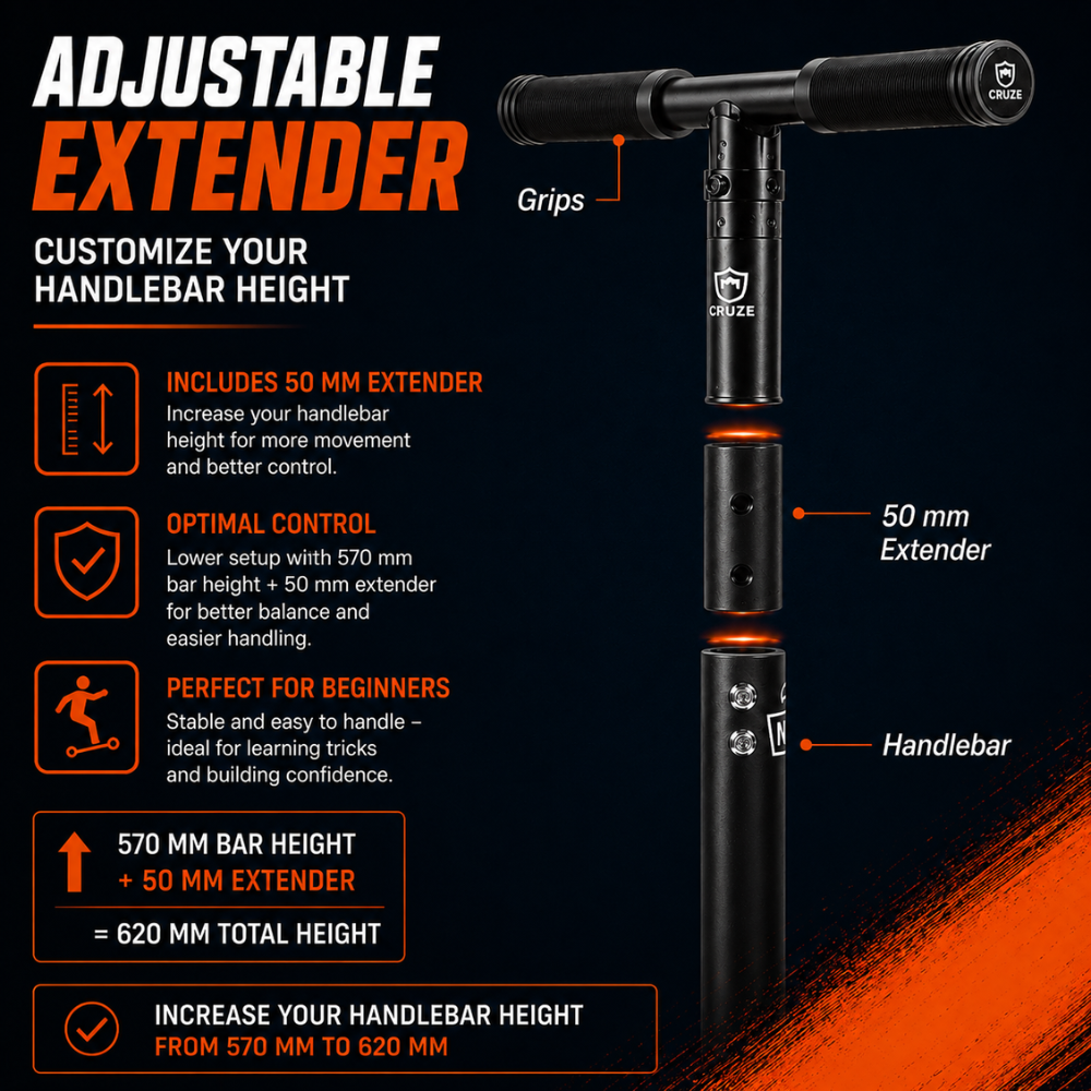 Cruze Starter Trampolin Løbehjul - Adjustable Extender