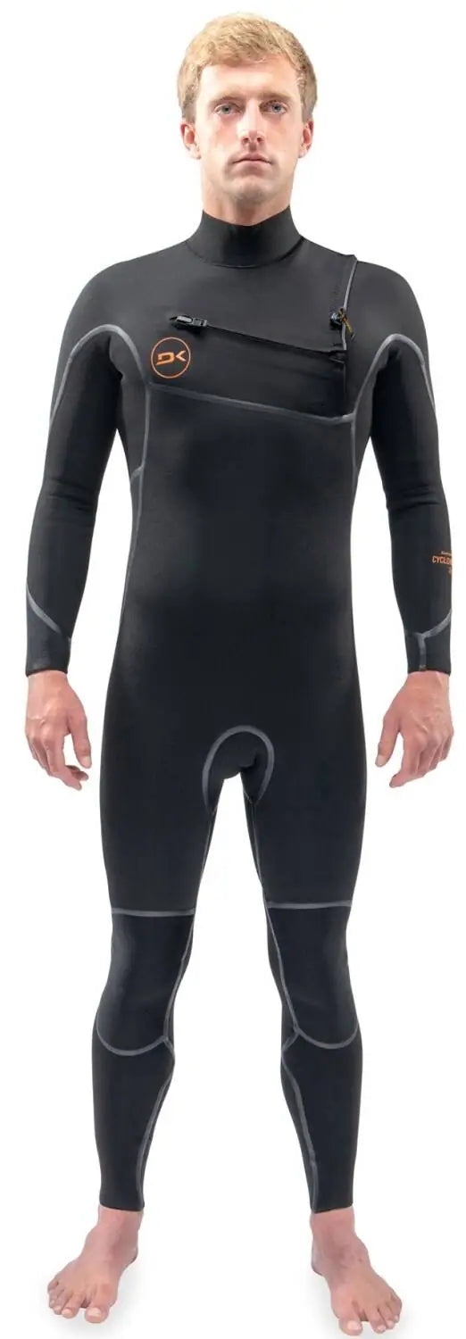 Dakine Cyclone Chest-Zip Full Suit Våtdräkt (4/3 mm) - Liten - Svart
