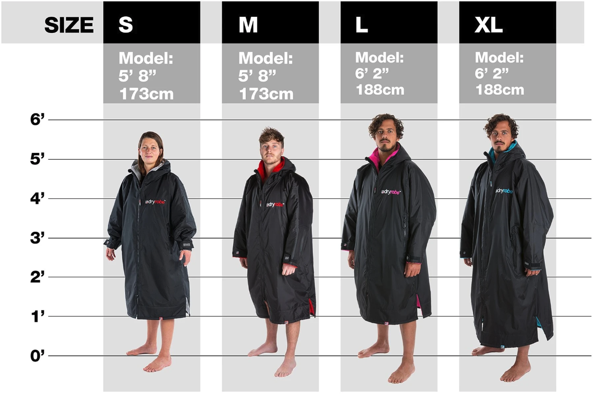 dryrobe Advance Short Sleeve - Sort/Rød