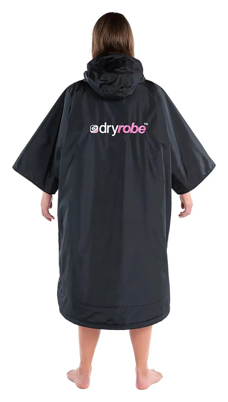 dryrobe Advance Kortärmad V3 - Liten - Svart/Rosa
