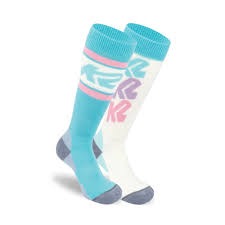 K2 Allround Junior (2-pack) Skidstrumpor - Aqua/Vit