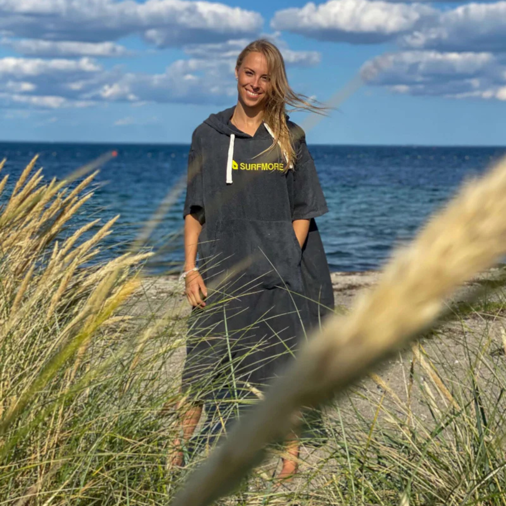 SURFMORE Ocean badeponcho til voksne - Microfiber - Grå