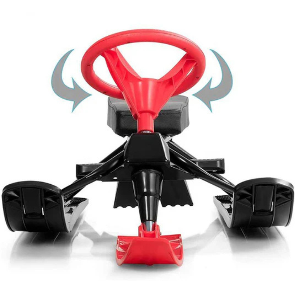 Snowracer kælk med rat - Rød