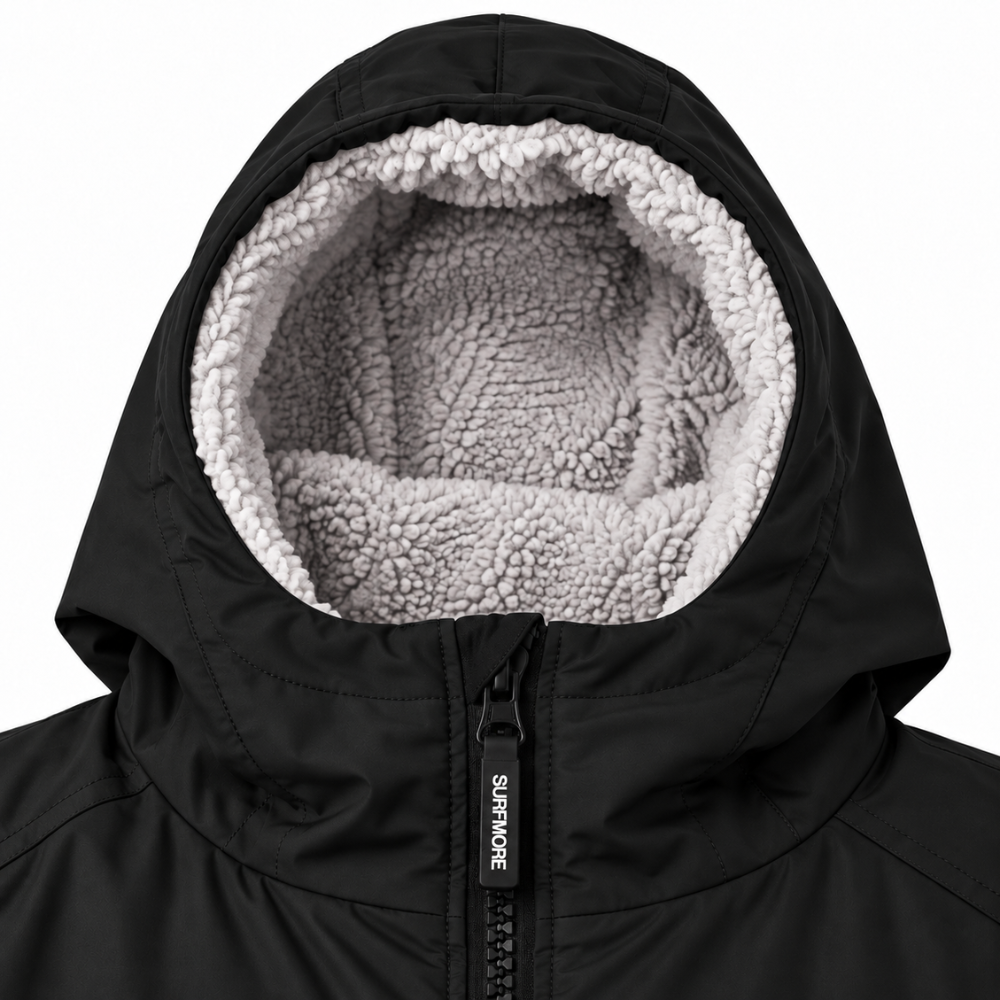 SURFMORE Change Robe Long Sleeve - Svart