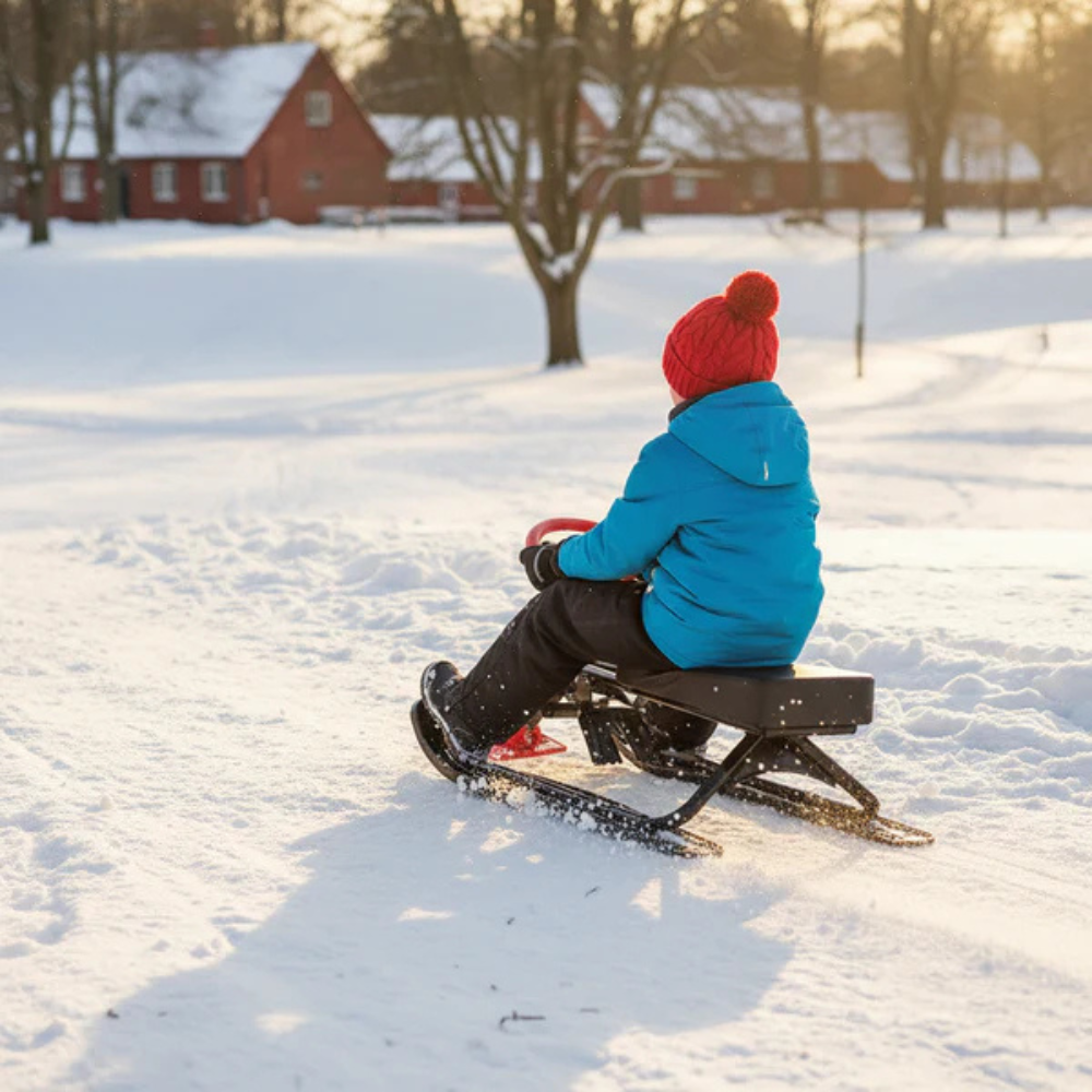 Snowracer kælk med rat i Rød