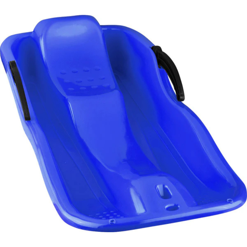 Bobslæde med bremse og træksnor - Blå