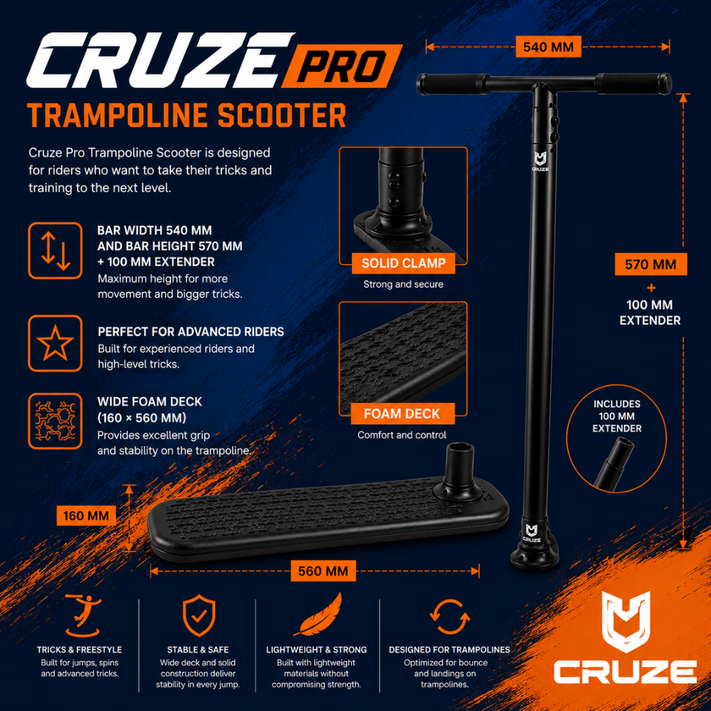 Cruze Pro Trampolin Løbehjul - Specifikationer