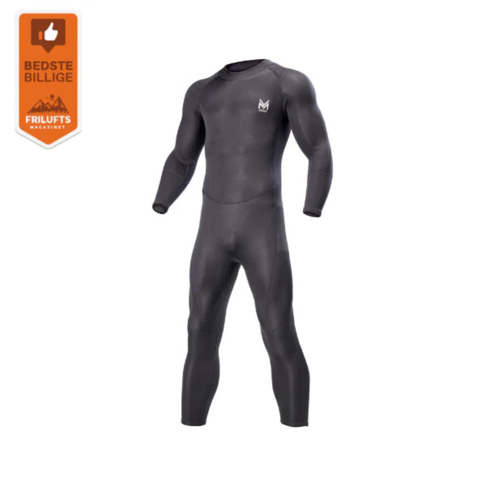 Massive våddragt til herrer (3mm) - Lang Model - Sort