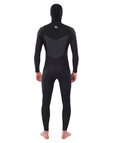 Rip Curl Dawn Patrol Hood (6/4 mm GB) C-Zip våtdräkt för män - XL - Svart